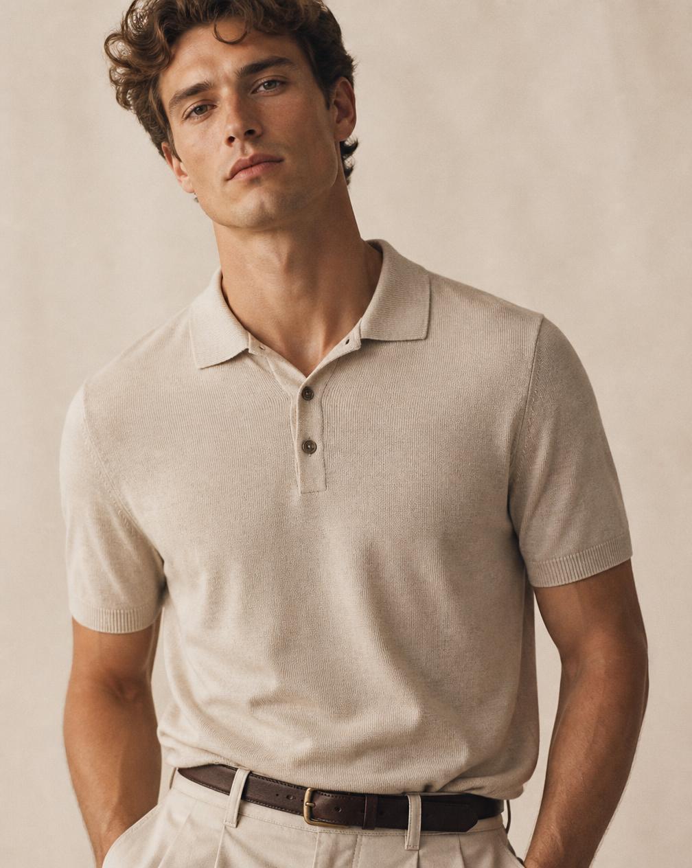 Fine-Gauge Knit Polo